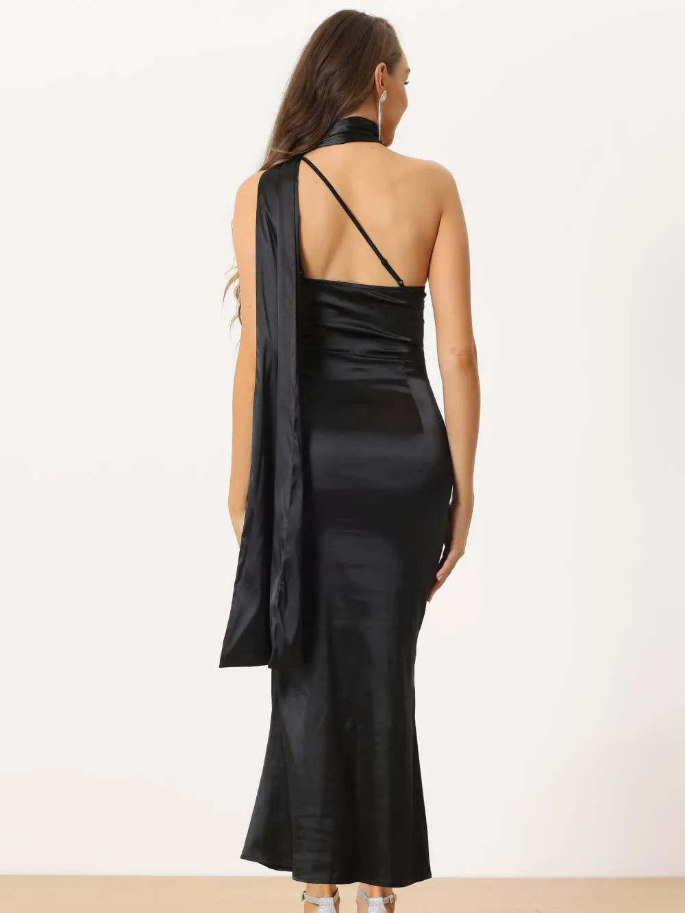 Allegra K- One Shoulder Backless Maxi Dress sold by Reitmans product image thumbnail 3