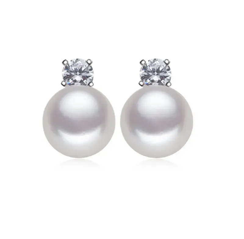 White Freshwater Pearl & Circular CZ Stud Earrings - Signature Pearls sold by Reitmans product image thumbnail 2