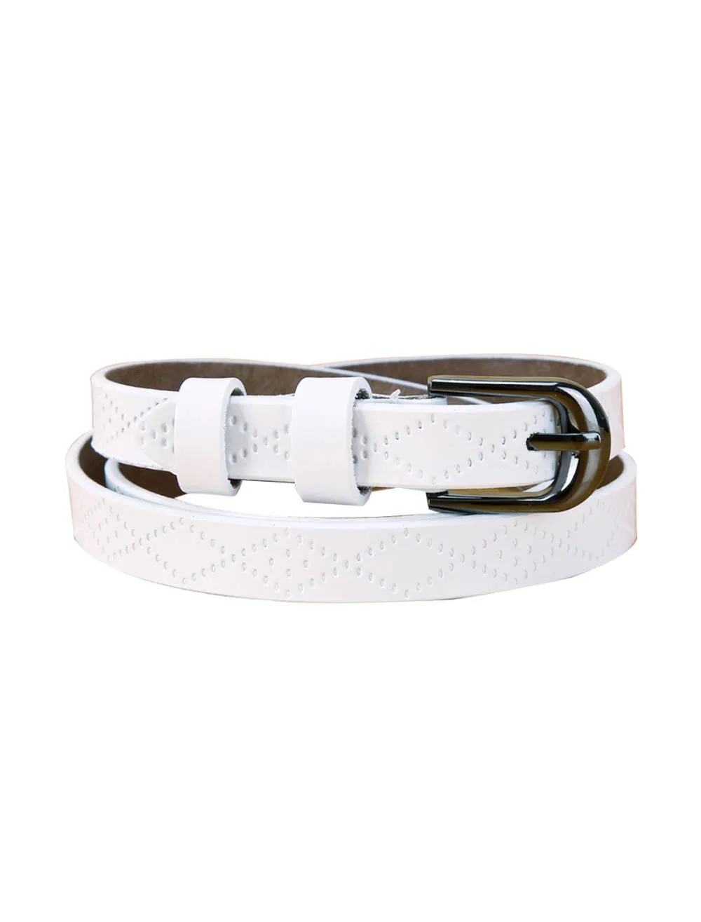Allegra K- Embossed Diamond Pattern Slender Waist Belt sold by Reitmans