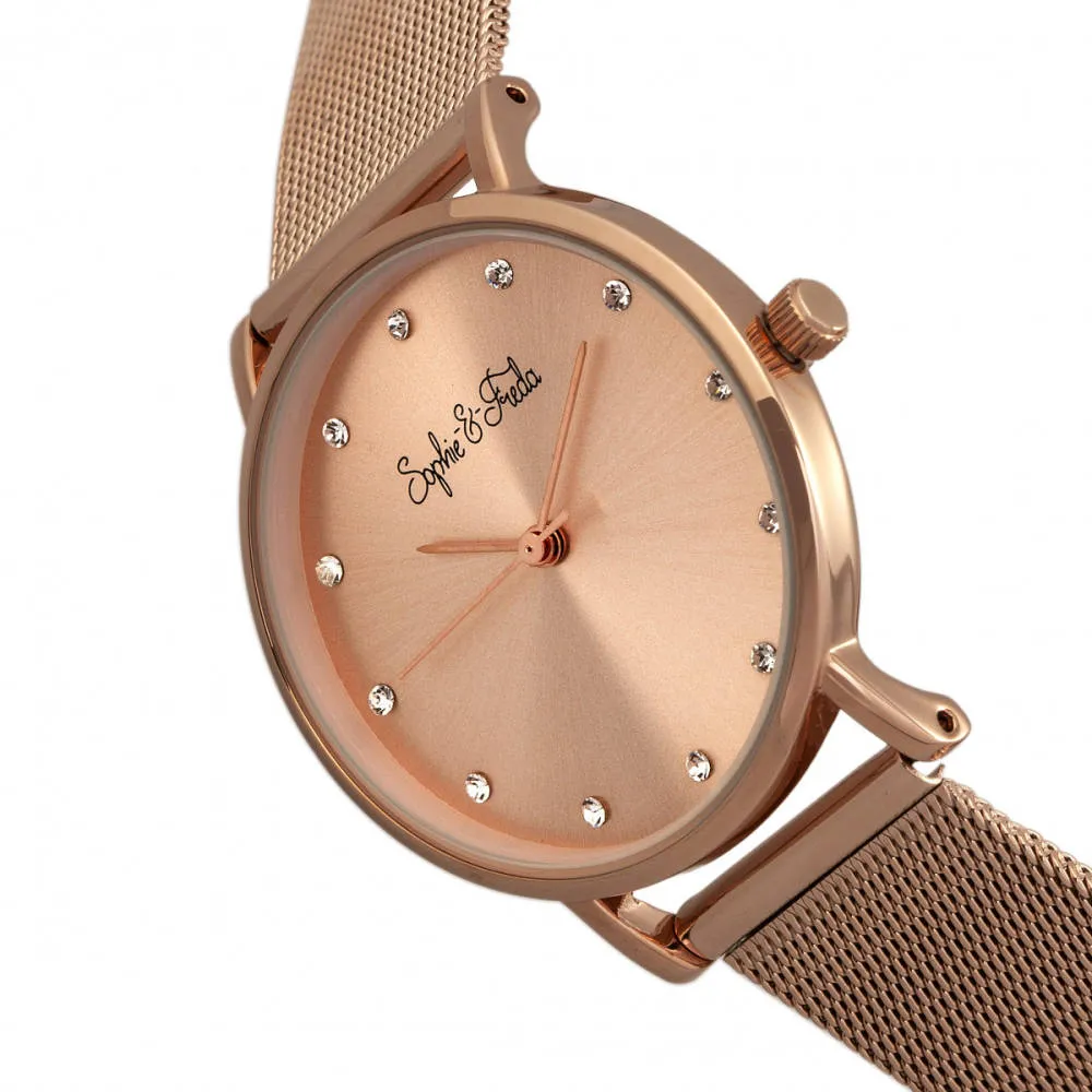 Sophie and Freda - Savannah Mesh Bracelet Watch w/Swarovski Crystals - Silver sold by Reitmans product image thumbnail 3