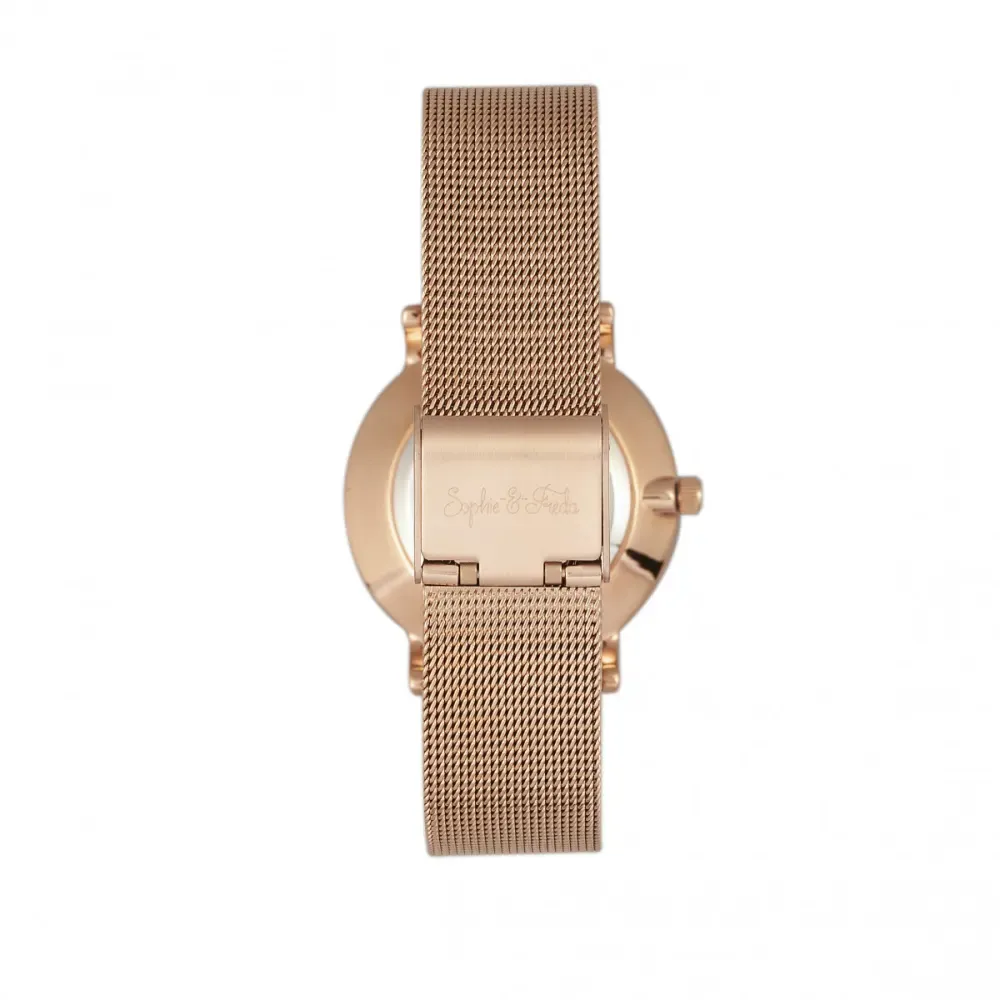 Sophie and Freda - Savannah Mesh Bracelet Watch w/Swarovski Crystals - Silver sold by Reitmans product image thumbnail 5