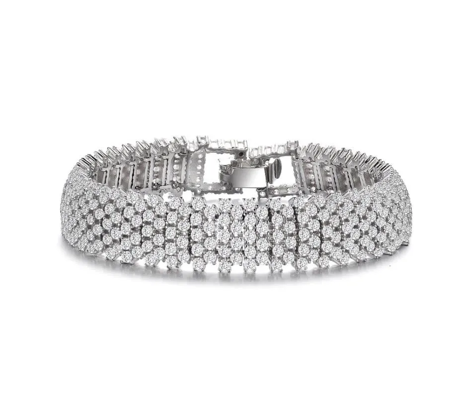 Genevive Sterling Silver with 3mm Coloured Cubic Zirconia Tennis Bracelet sold by Reitmans