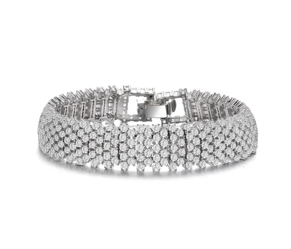 Genevive Sterling Silver with 3mm Coloured Cubic Zirconia Tennis Bracelet sold by Reitmans product image thumbnail 3