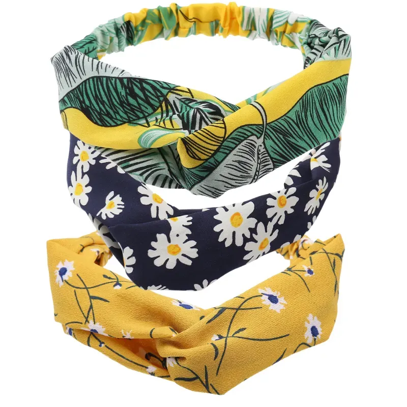 Yellow & White Dainty Floral Twisted Headband- Don't AsK sold by Reitmans product image thumbnail 2