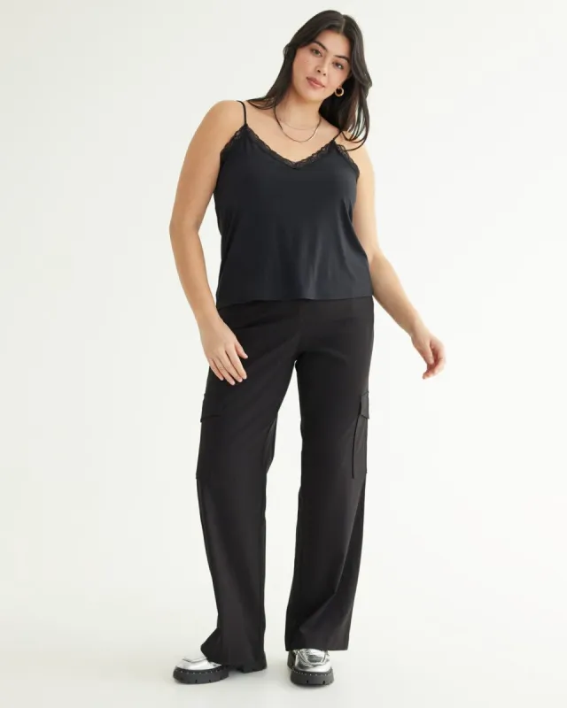 Straight-Leg High-Rise Cargo Pant - Tall - The Timeless sold by Reitmans