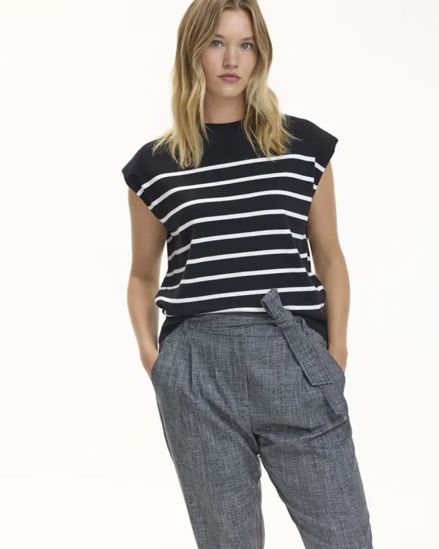 Sleeveless Mock-Neck Top with Shoulder Pads sold by Reitmans