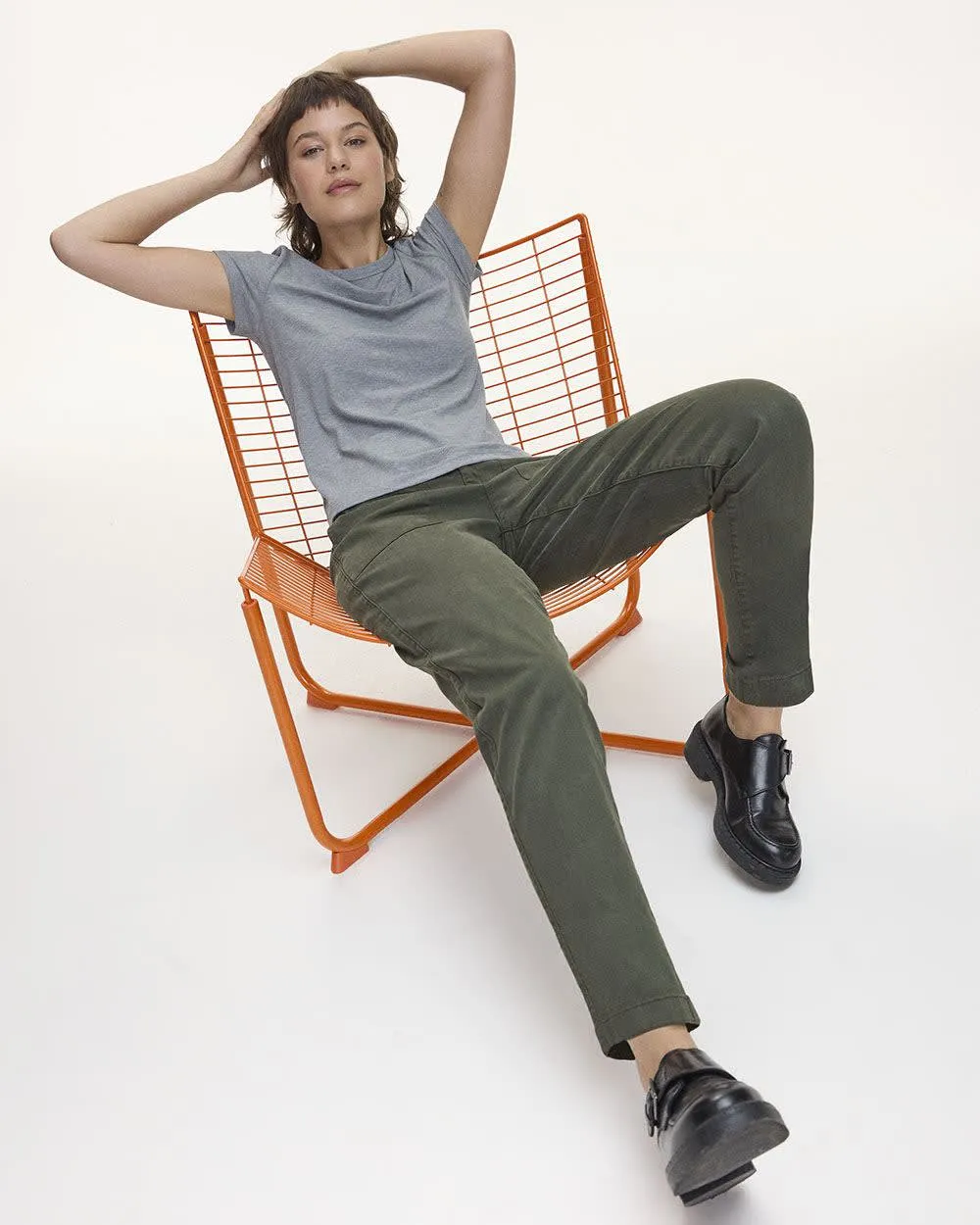 Tapered-Leg High-Rise Utility Pant - Petite sold by Reitmans product image thumbnail 4