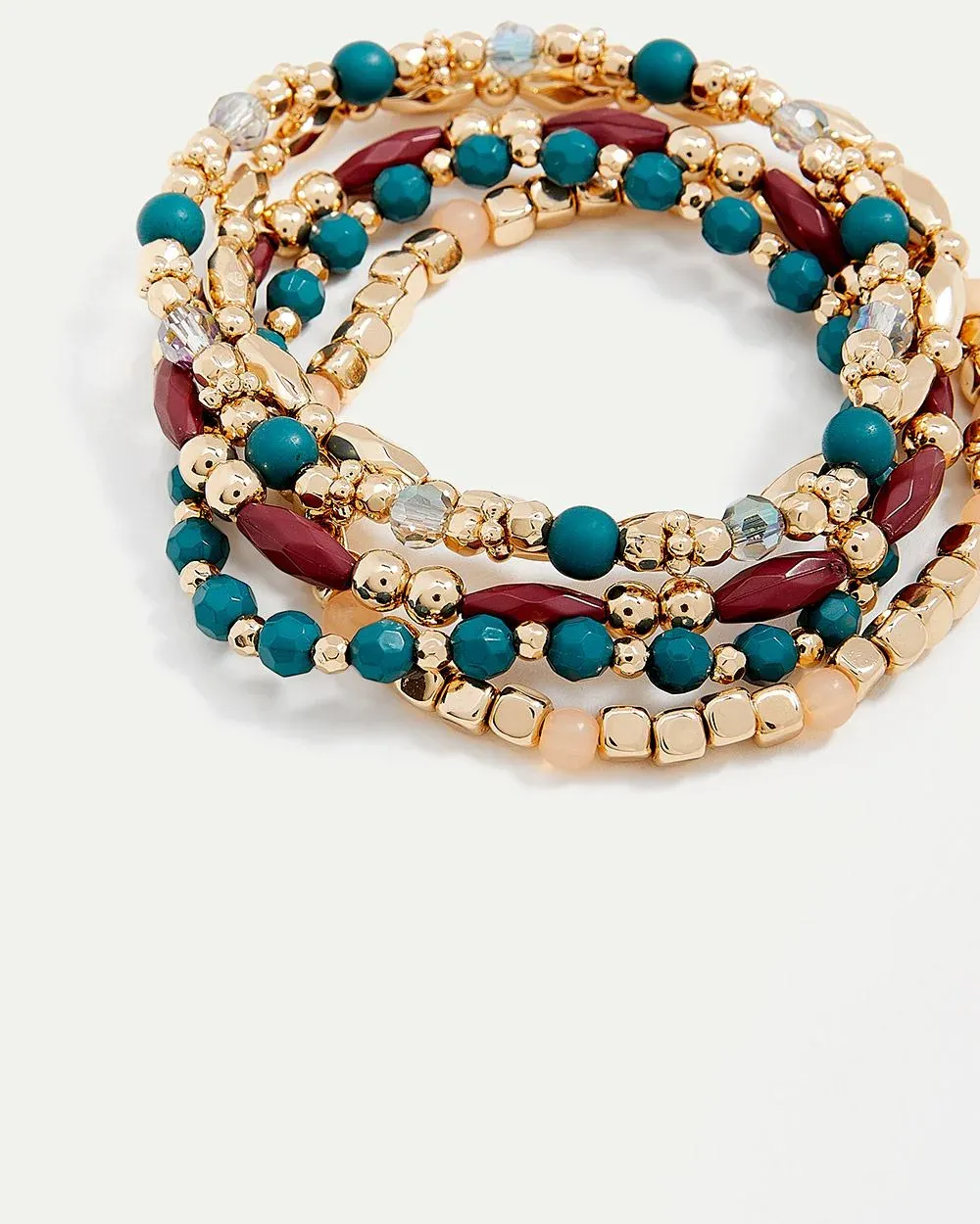 Colourful Beaded Elastic Bracelets - Set of 5 sold by Reitmans product image thumbnail 3