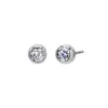 CZ Round Bezel Stud Earring 14K sold by Reitmans