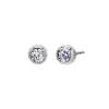 CZ Round Bezel Stud Earring 14K sold by Reitmans