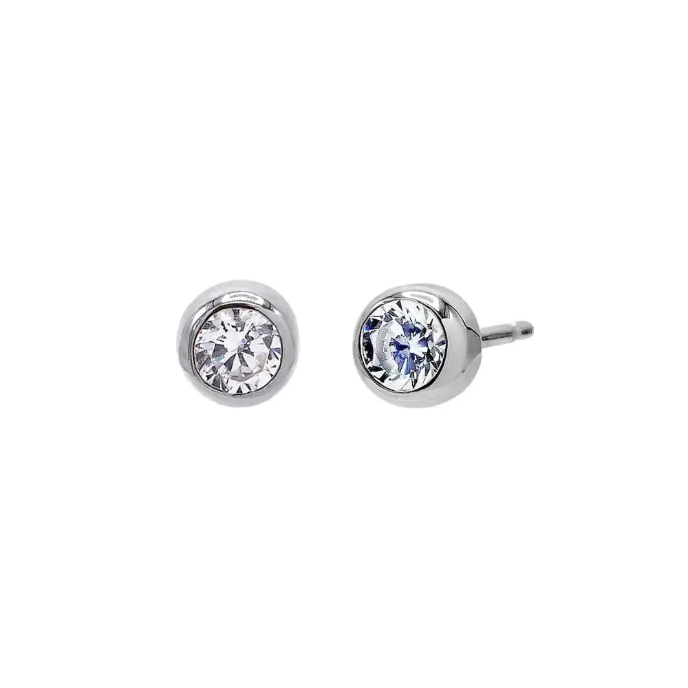 CZ Round Bezel Stud Earring 14K sold by Reitmans product image thumbnail 2