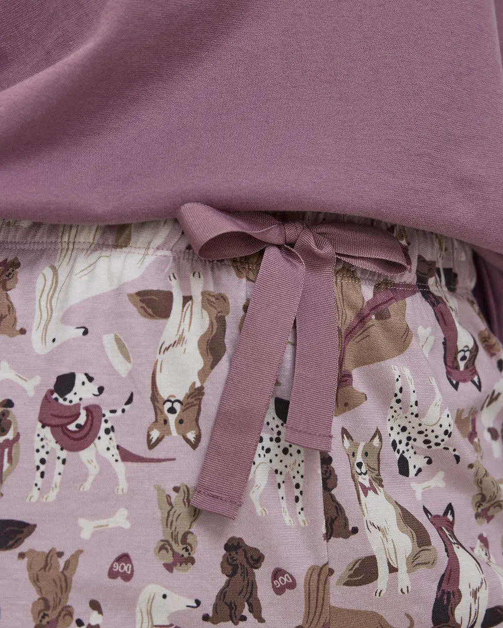 Long-Sleeve Top and Jogger Cotton Pyjama Set sold by Reitmans product image thumbnail 5