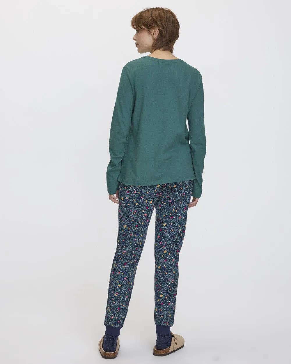 Long-Sleeve Top and Jogger Cotton Pyjama Set sold by Reitmans product image thumbnail 2