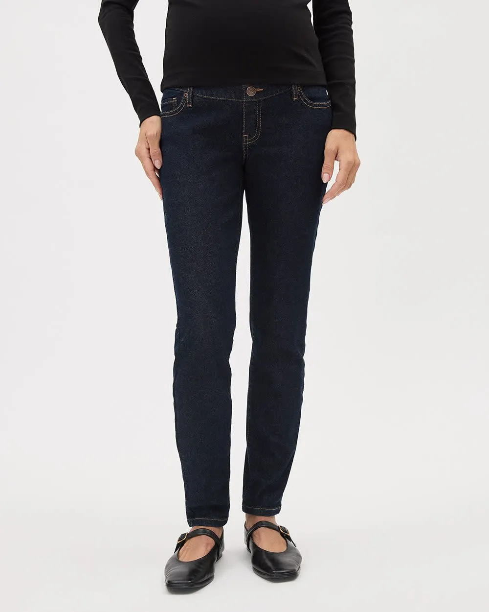 Dark-Wash Skinny Jeans - Thyme Maternity sold by Reitmans product image thumbnail 3