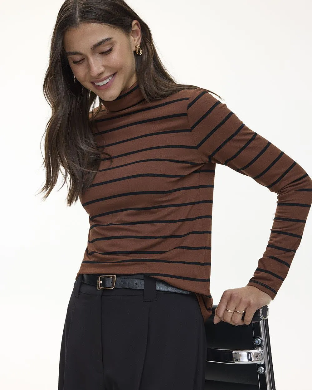 Long-Sleeve Turtleneck Tee - R Essentials sold by Reitmans product image thumbnail 3