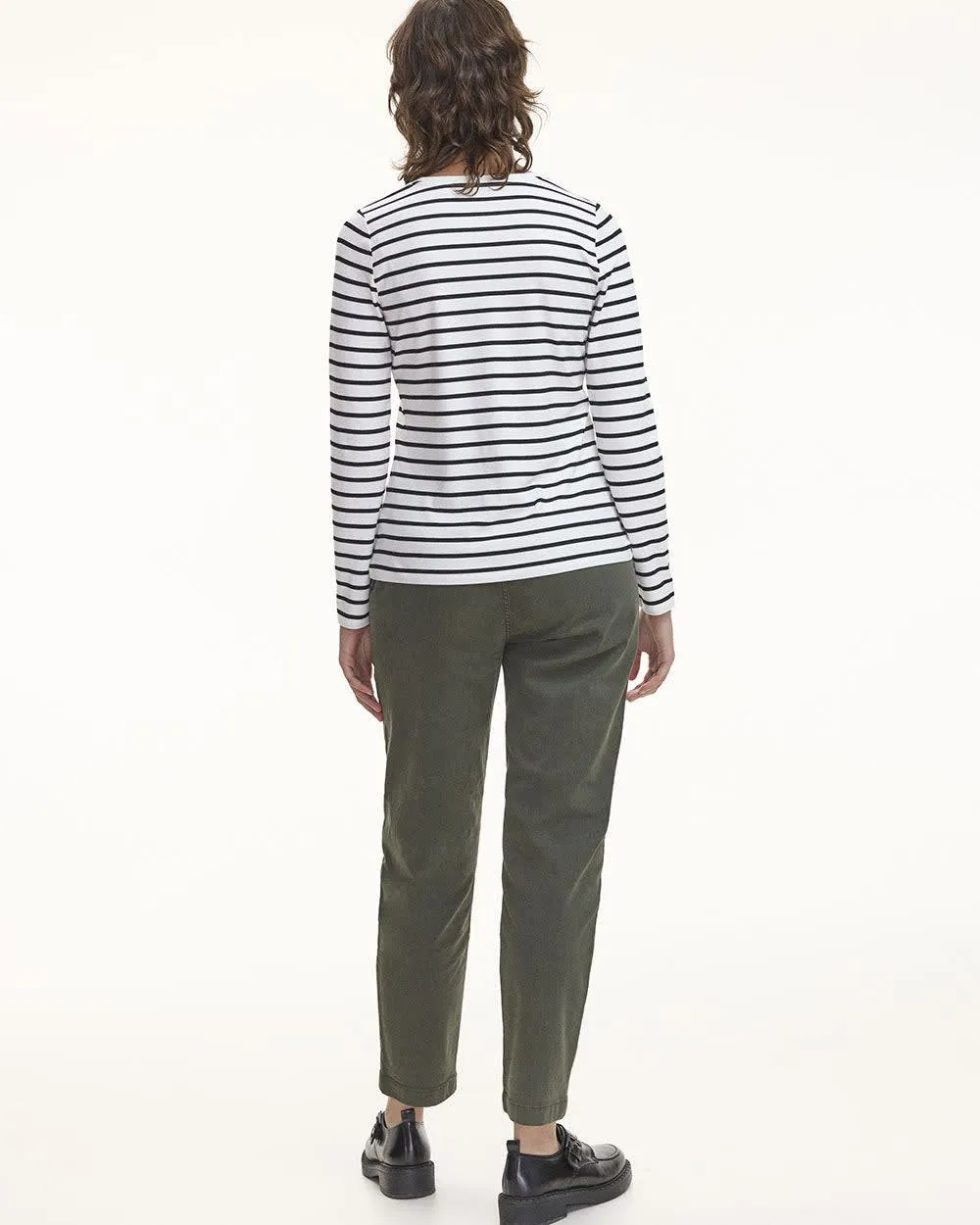 Long-Sleeve Crew-Neck Ribbed Top sold by Reitmans product image thumbnail 2
