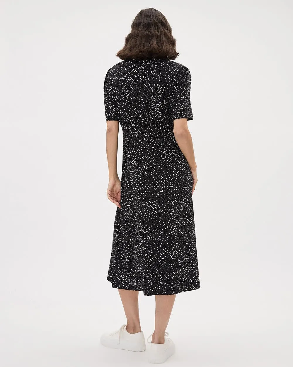 Short-Sleeve Crew-Neck Midi Dress - Thyme Maternity sold by Reitmans product image thumbnail 2