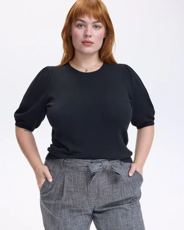 Puffy-Elbow-Sleeve Crew-Neck Sweater sold by Reitmans