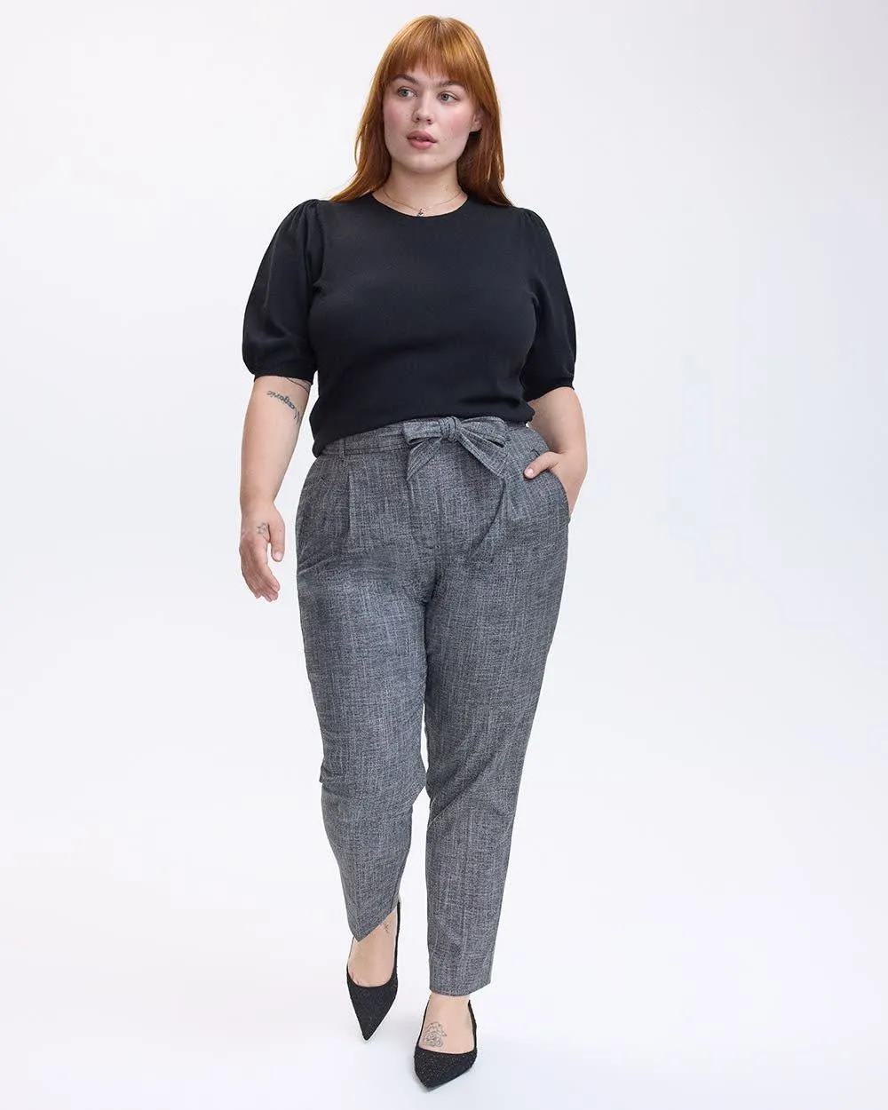 Puffy-Elbow-Sleeve Crew-Neck Sweater sold by Reitmans product image thumbnail 3