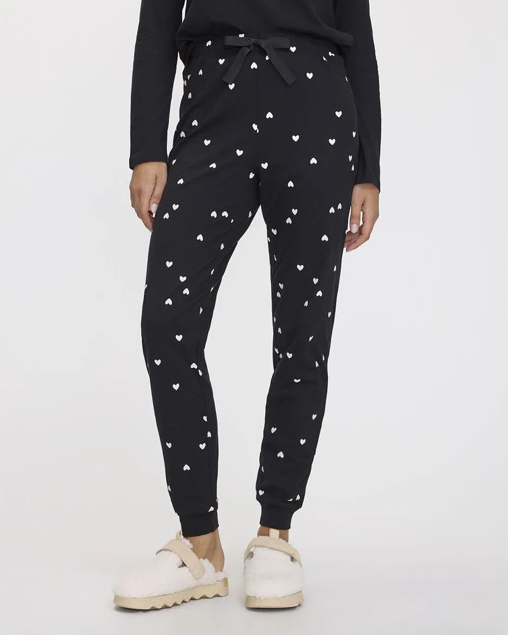 Long-Sleeve Top and Jogger Cotton Pyjama Set sold by Reitmans product image thumbnail 5