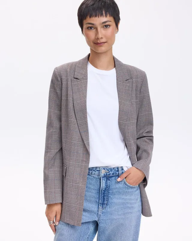 One-Button Plaid Blazer sold by Reitmans