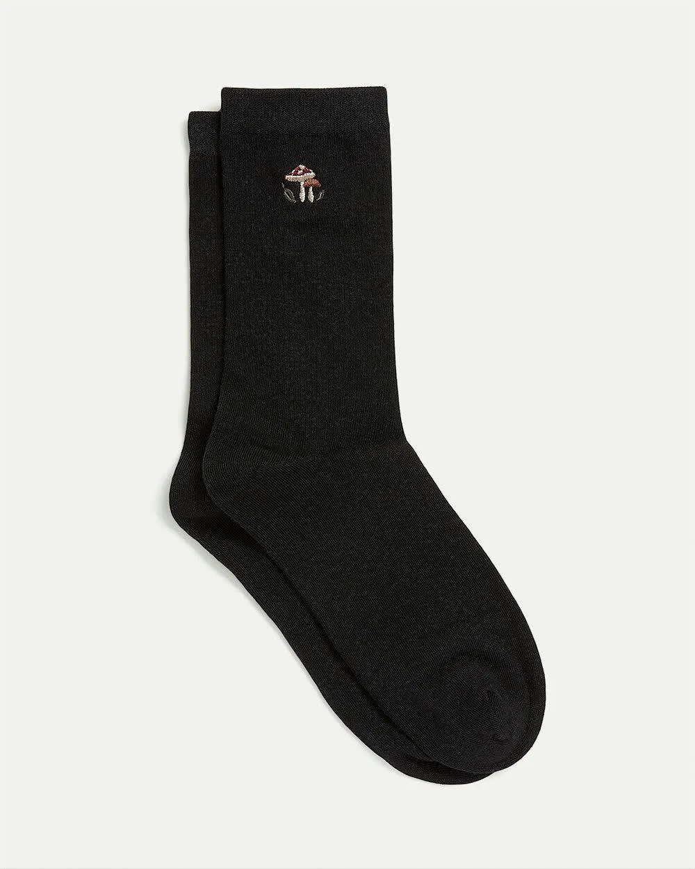 Cotton Anklet Socks with Mushrooms at Hem sold by Reitmans