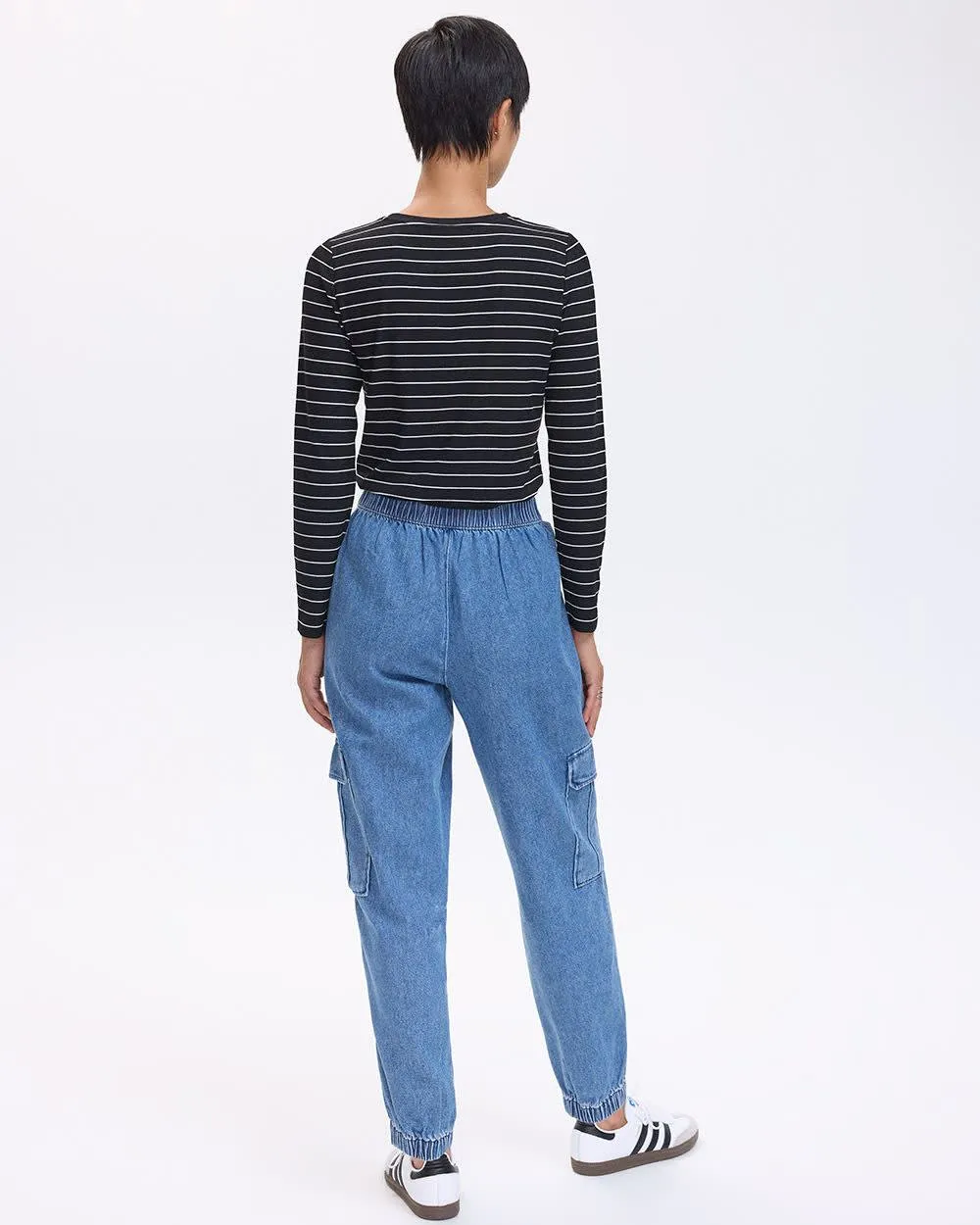 Denim Jogger with Cargo Pockets - Petite sold by Reitmans product image thumbnail 2