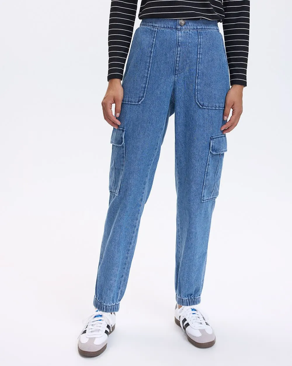 Denim Jogger with Cargo Pockets - Petite sold by Reitmans product image thumbnail 3
