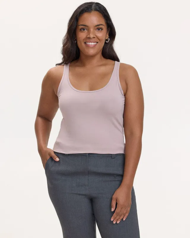 Scoop-Neck Cotton Tank - R Essentials sold by Reitmans