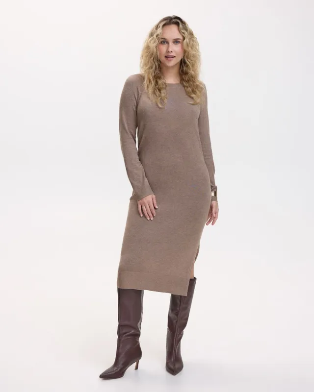 Long-Sleeve Crew-Neck Midi Sweater Dress sold by Reitmans