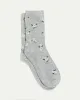 Cotton Anklet Socks with White Flowers sold by Reitmans