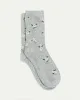 Cotton Anklet Socks with White Flowers sold by Reitmans