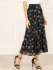 Allegra K- Floral Tiered A-Line Long Chiffon Skirt sold by Reitmans