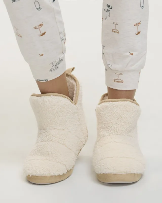 Sherpa Bootie Slippers made by Reitmans