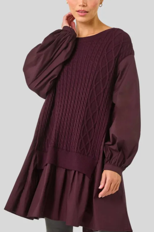 Annick - Helga Faux Layer Tunic Shirt Dress sold by Reitmans