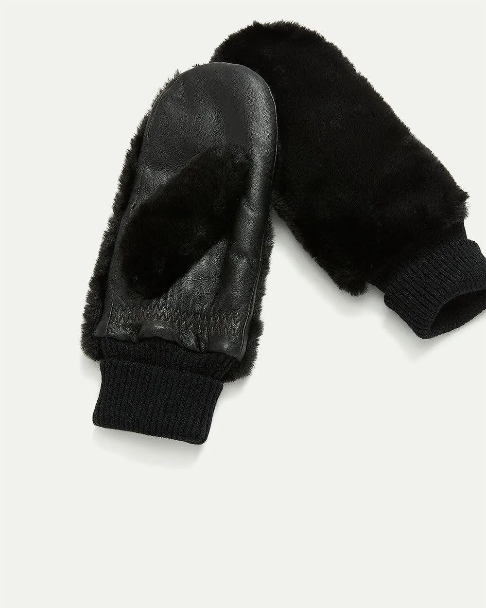 Leather and Faux Fur Mitts sold by Reitmans product image thumbnail 3