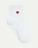 Cotton Crew Socks with Heart sold by Reitmans