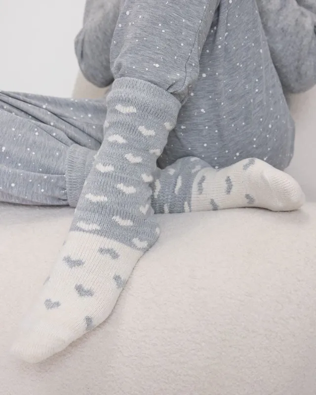 Super-Soft Winter Socks with Hearts sold by Reitmans