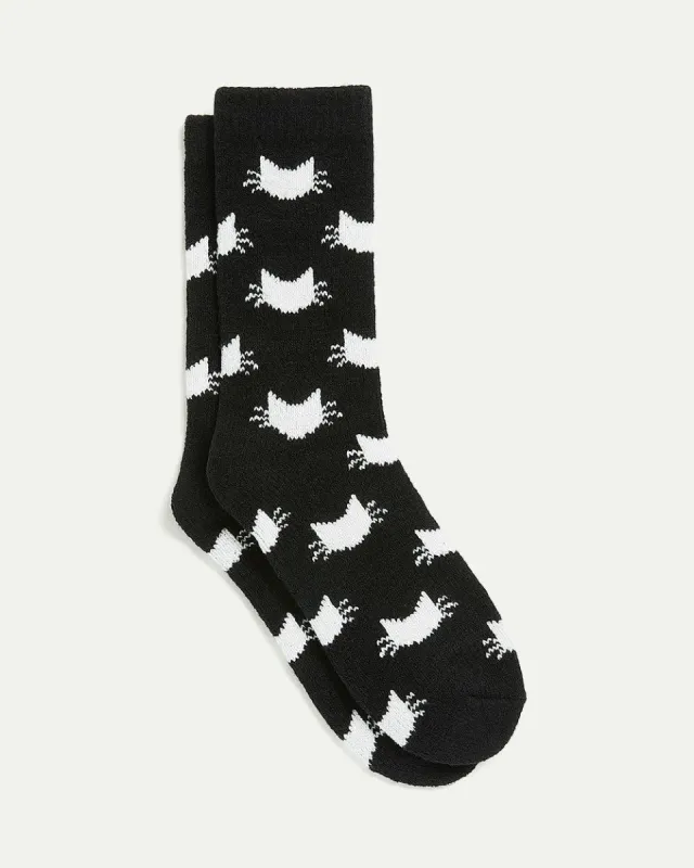 Super-Soft Winter Socks with Cats sold by Reitmans