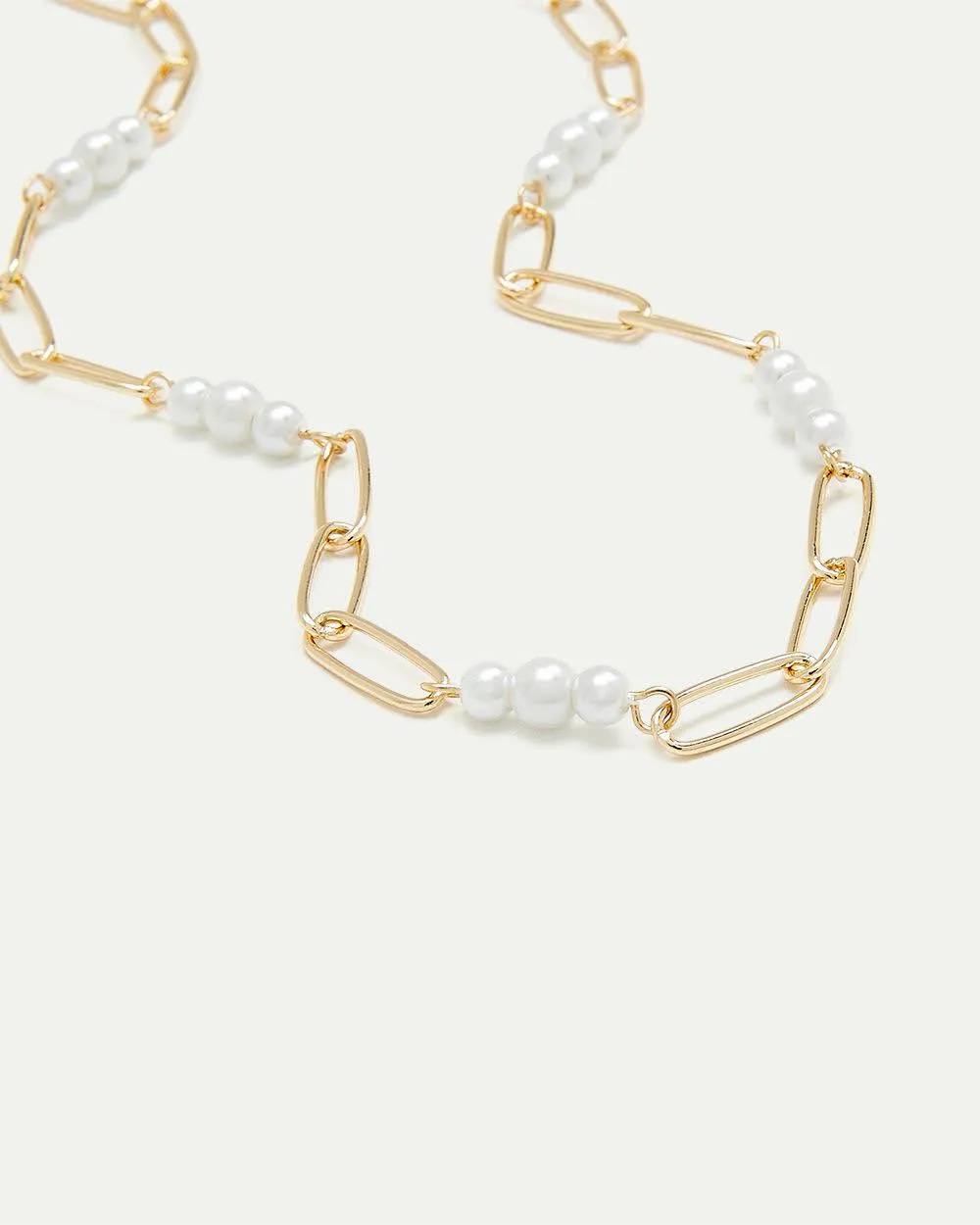 Paperclip Chain with Pearls sold by Reitmans