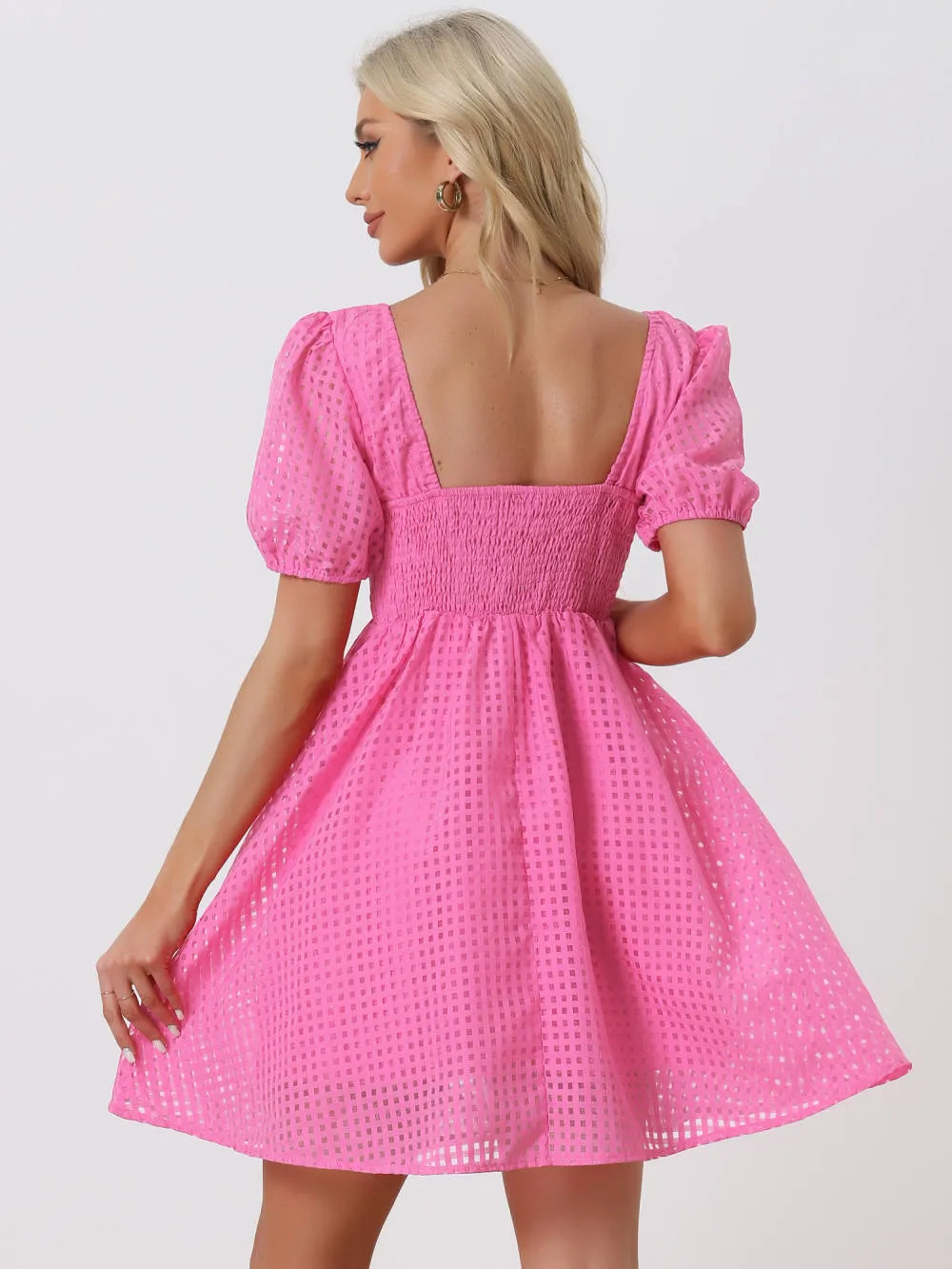 Allegra K- Short Sleeve Square Neck A-Line Dress sold by Reitmans product image thumbnail 4