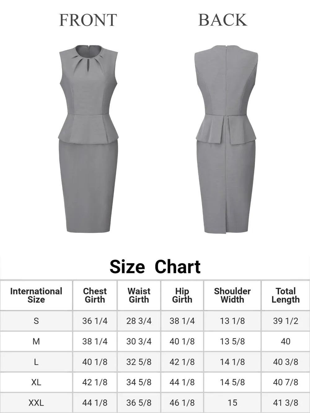 Hobemty- PLeated Neck Peplum Pencil Sheath Dress sold by Reitmans product image thumbnail 5