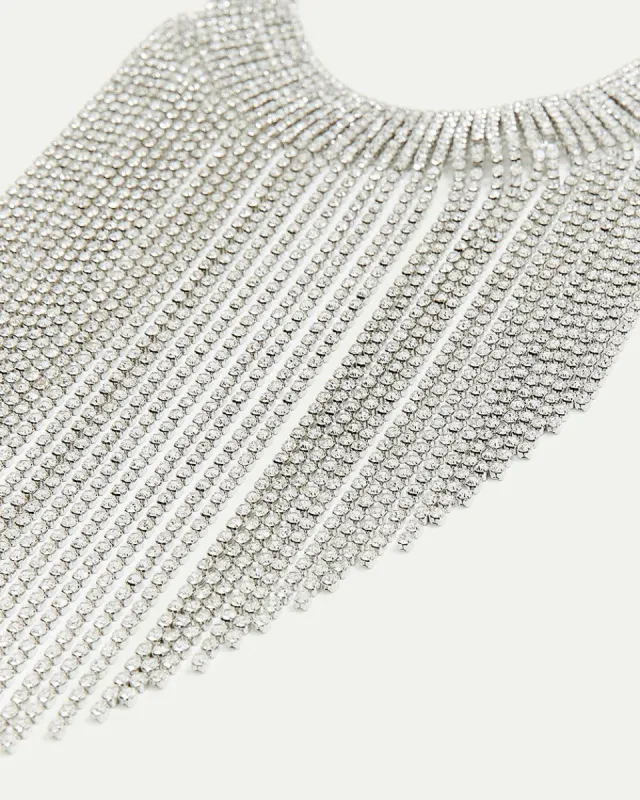 Cuff Necklace with Cascading Rhinestones sold by Reitmans