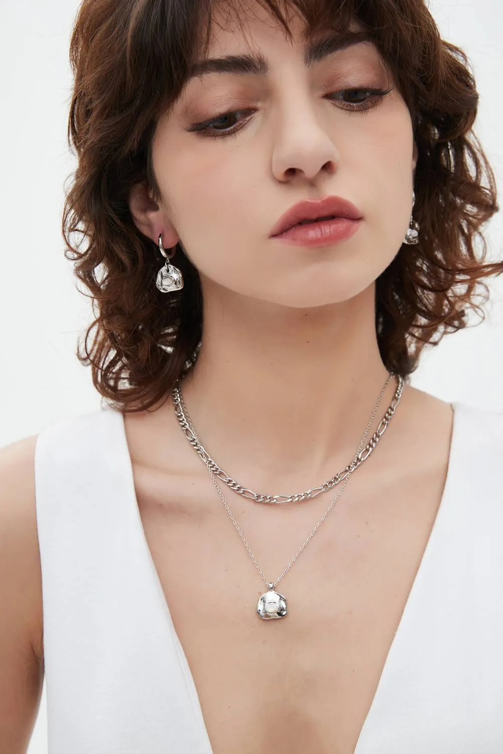 Aria Silver Gemstone Pendant Necklace Layer Set-Royal Blue sold by Reitmans product image thumbnail 2