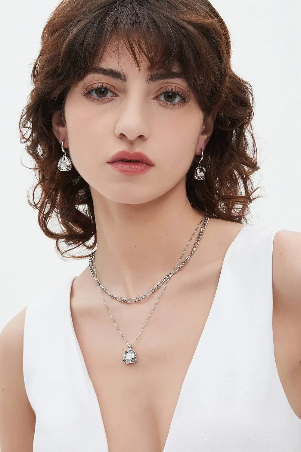 Aria Silver Gemstone Pendant Necklace Layer Set-Royal Blue sold by Reitmans product image thumbnail 3