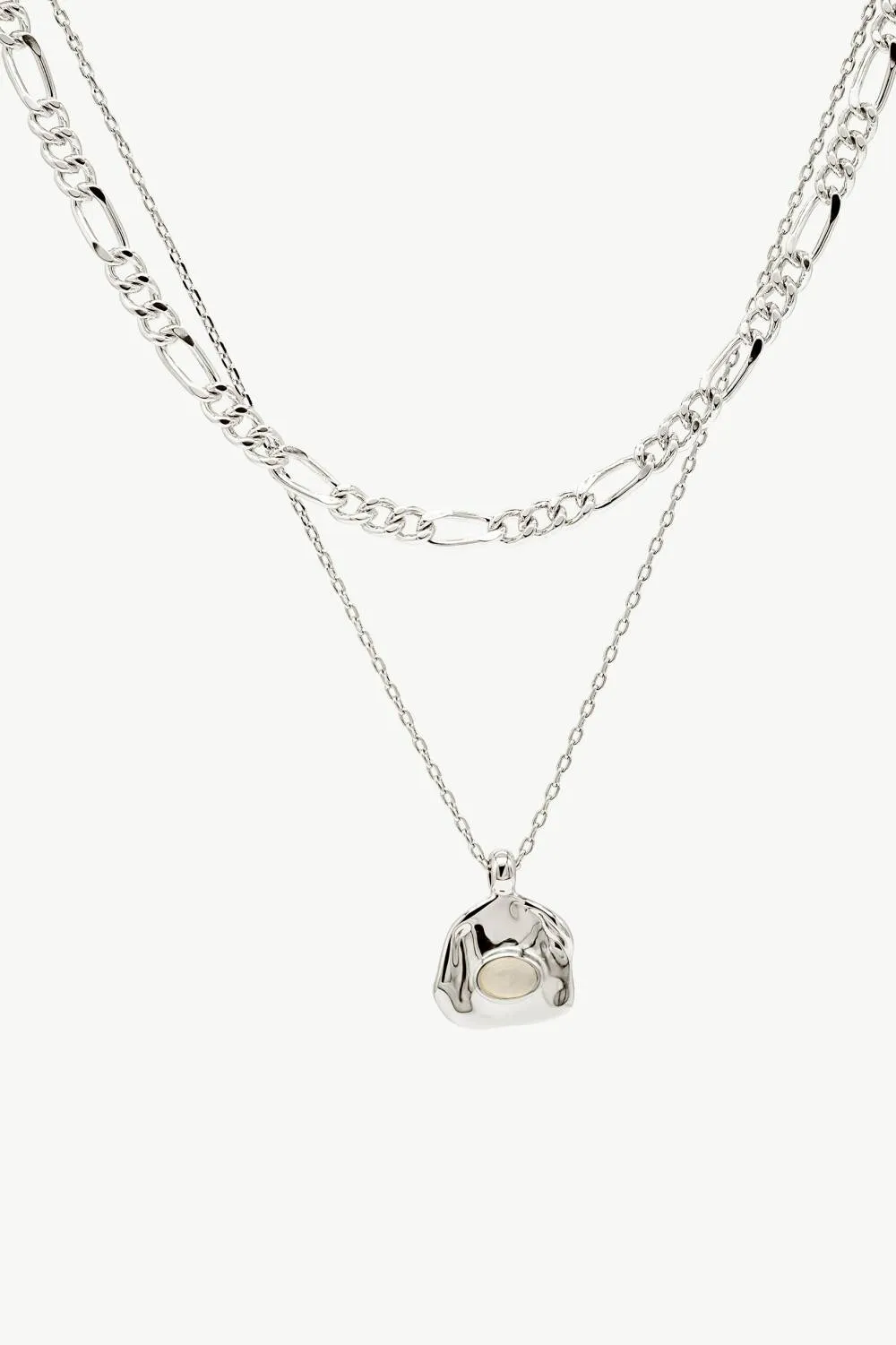 Aria Silver Gemstone Pendant Necklace Layer Set-Royal Blue sold by Reitmans product image thumbnail 4