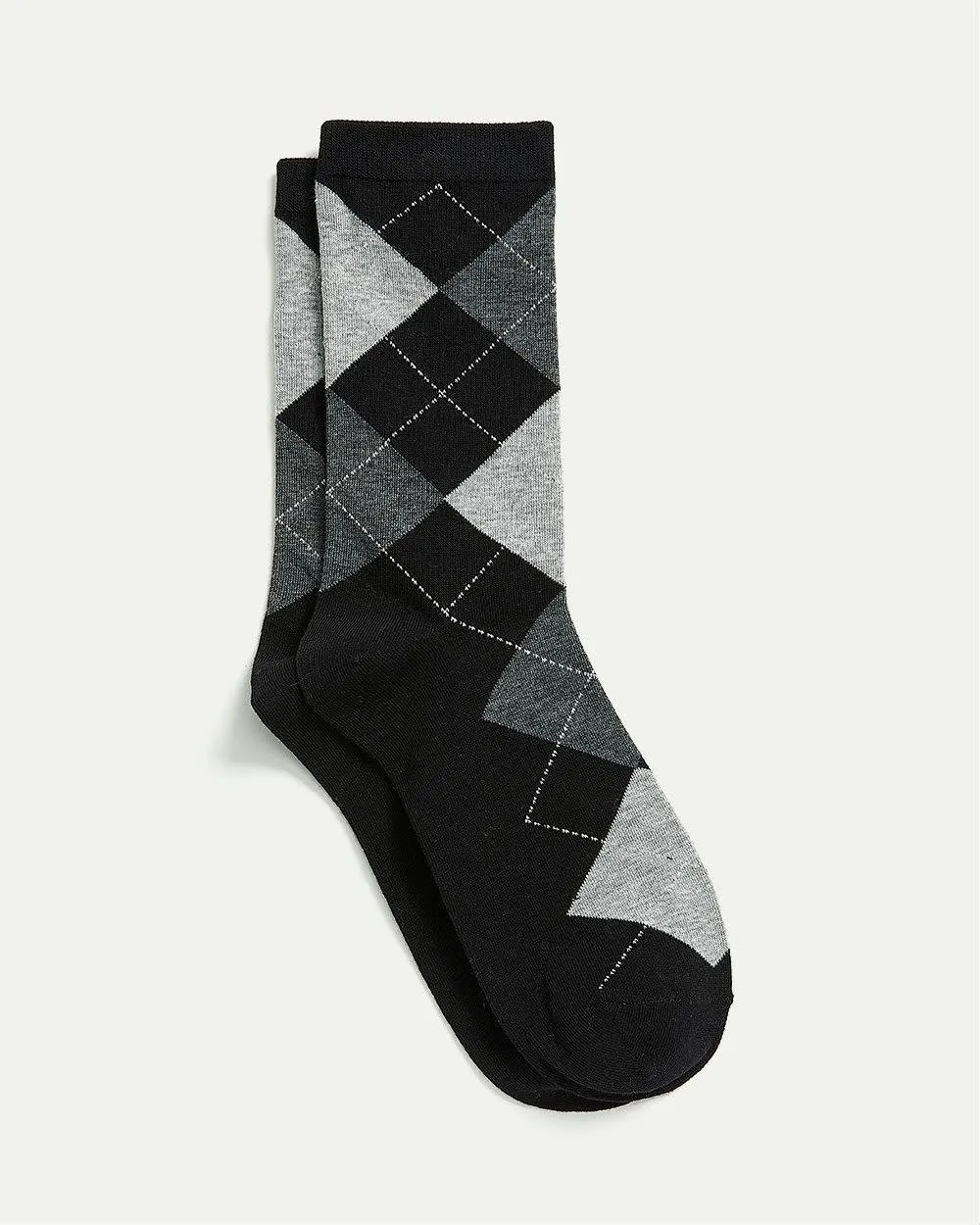 Cotton Crew Socks with Argyle Pattern sold by Reitmans