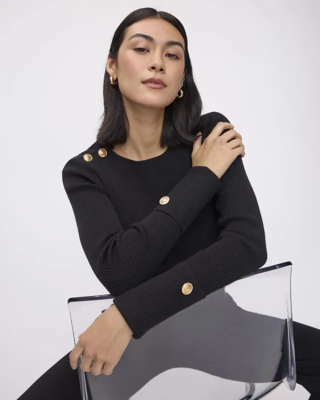 Long-Sleeve Boat-Neck Bodycon Pullover sold by Reitmans