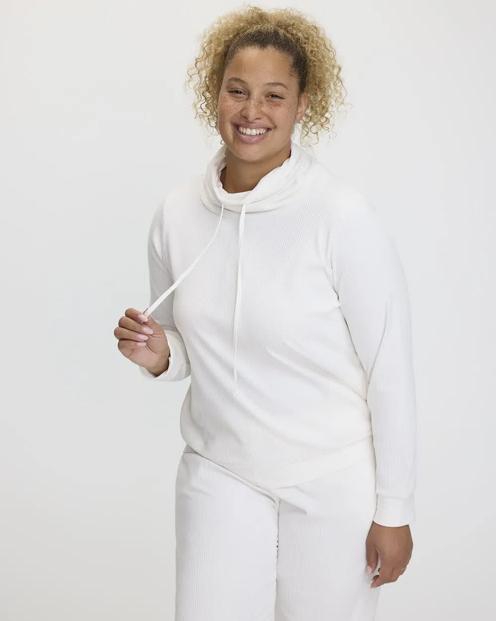 Funnel-Neck Velvet Ottoman-Knit Pullover - Hyba sold by Reitmans product image thumbnail 5