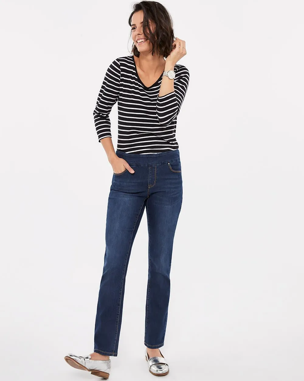 Straight Leg Jeans - The Comfort sold by Reitmans product image thumbnail 3